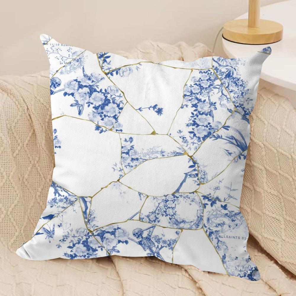 Classic AAllsaints Floral Cushion Cover Soft Plush Fabric DoubleSided Printed Sofa Cushion Cover for All Seasons Home Decor