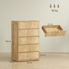 HOMCOM - Commode - Panneaux de particules - 60x39x100cm - bois naturel