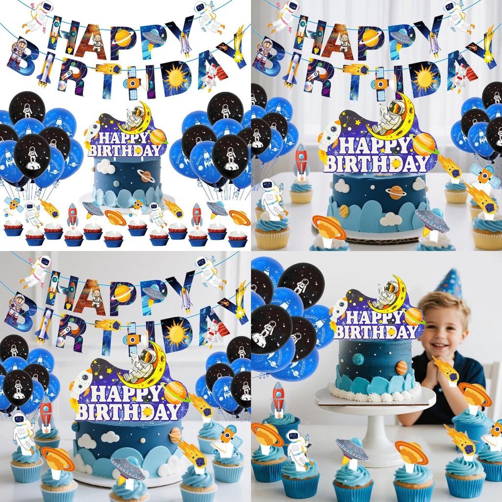 Space Explorer Cake Decorations Rocket Inserts Celebration Event Supplies Party