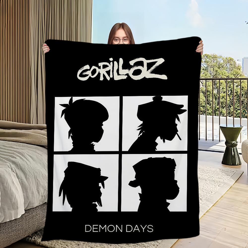 Singer Rock G-Gorillaz Blanket Flannel warm comfort soft plush blanket For Picnic Beds Sofas Homes And Bedrooms