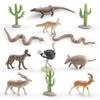 Wild Animal Cognitive Toy Set: Ostrich, Rattlesnake, Fennec Fox, Antelope, Wild Dog, Monitor Lizard