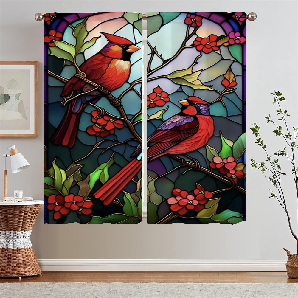 European and American Wind Flowers and Butterflies Kitchen Curtains for Living Room Decoration Home Interior Curtains Blackout