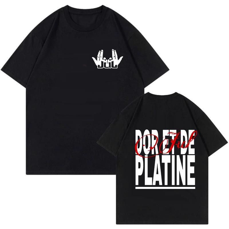 Rapper Jul Gesture Logo Printed Tshirt Unisex and Women Summer Cotton Y2K Clothing Hip Hop Fashion Short Sleeve Tops Streetwear