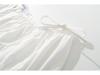 Retro Weißes Puffärmel Schnürung Cropped Top für Damen