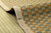 IKEHIKO Igusa Hanagoza Rug, 2-Tatami Size, Made In Japan, "Saijo" Beige, Edo-Style (Approx. 174 X 174 Cm)