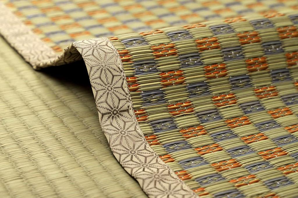 IKEHIKO Igusa Hanagoza Rug, 2-Tatami Size, Made In Japan, "Saijo" Beige, Edo-Style (Approx. 174 X 174 Cm)