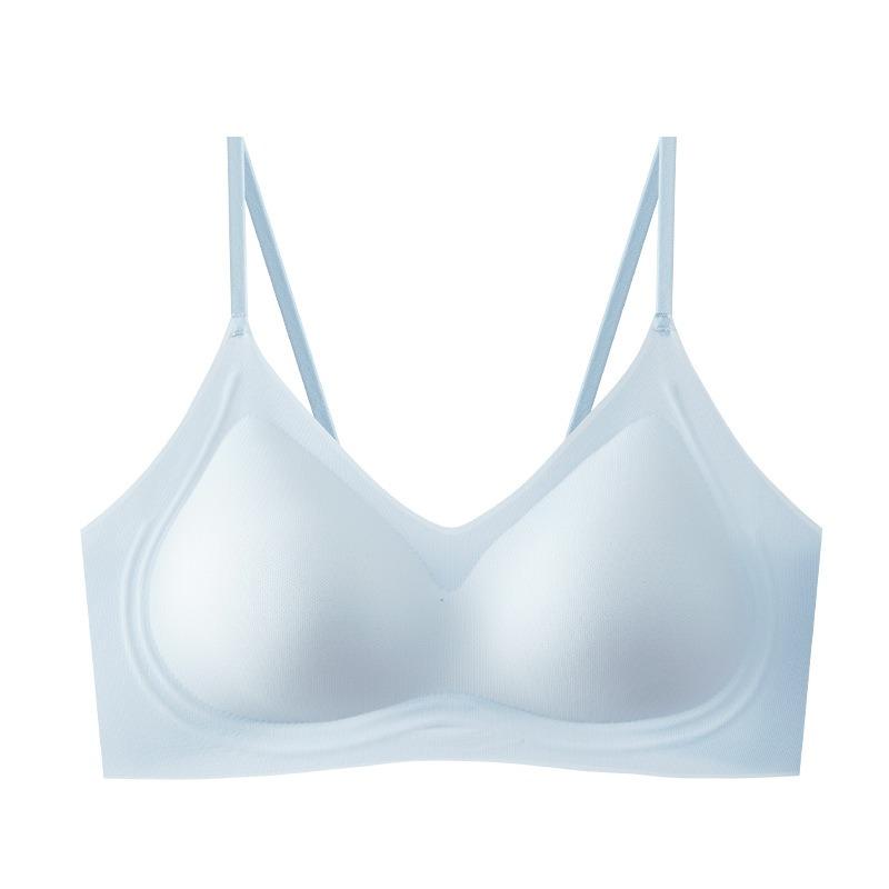 Women Summer Thin Gather Wireless Seamless Soft Support Comfort Bra