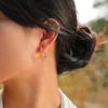 Trendy 2 Tones Minimalist Stainless Steel Hoop Earrings for Women, Gold Color Star Square Heart Huggies Ear Jewelry Accessory
