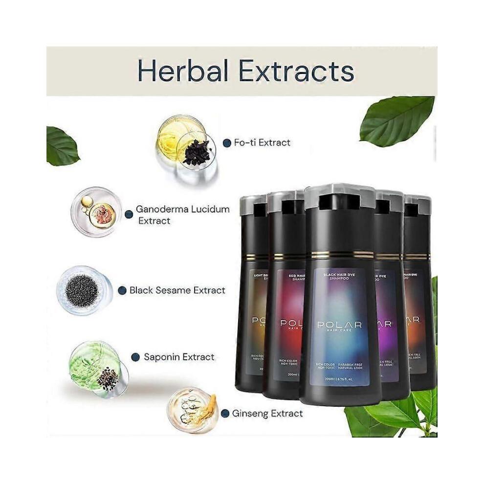 Haarkleurshampoo, Polar Haarkleurshampoo, Polar Haarverzorging Instant Kleurshampoo, Natuurlijke Haarkleurshampoo