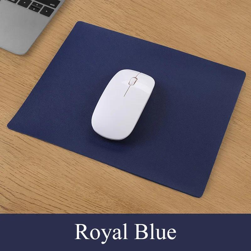 New PU Leather Mouse Pad Waterproof Cute Desk Pad Solid Colour Simple Stationery Desktop Computer Accessories Office Supplies