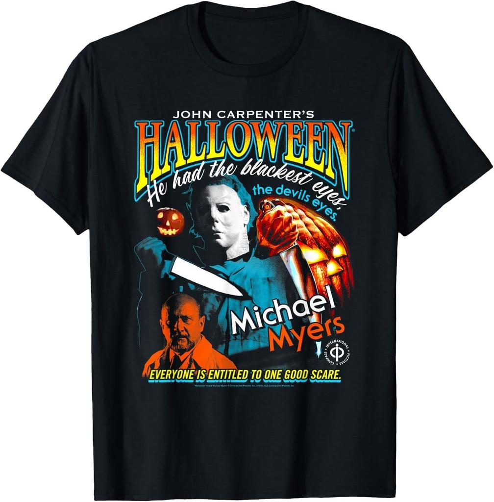 Halloween 90's Bootleg Colorful Poster Horror Movie T-Shirt