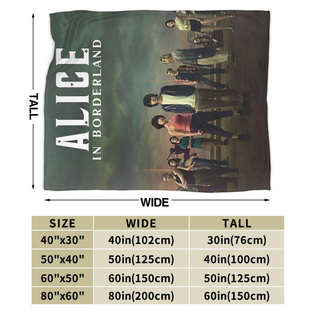 Alice In Borderland Poster Blanket Fleece Spring Autumn Multi-function Warm Throw Blanket for Home Bedroom Quilt