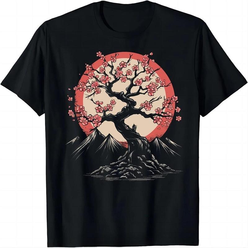 Japanese Cherry Blossom Tree Graphic T-shirt S