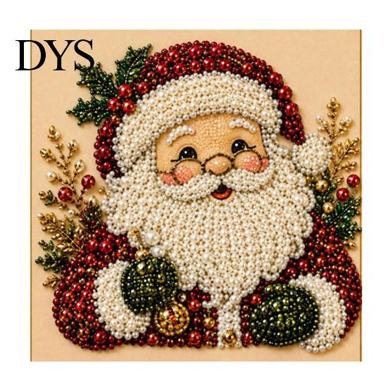 Kit de Arte de Perlas Artificiales para Principiantes, Kit de Pintura de Navidad, Proyecto Creativo de Manualidades de Invierno 3D DIY para Adultos, Festivo