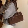 Women's small handbag, casual, large capacity, new retro style, faux suede, women's shoulder bag, commuting, work, tote bag