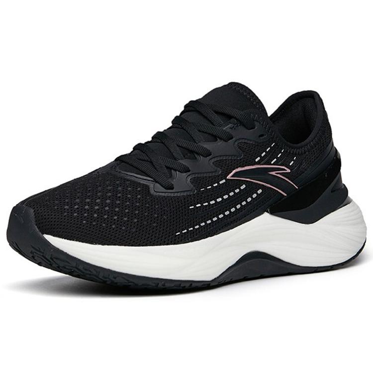New Anta Tron 2.0 Cushioning Anti Slip And Wear Resistant Low Top Running Shoes Women's Black White 122215586-1