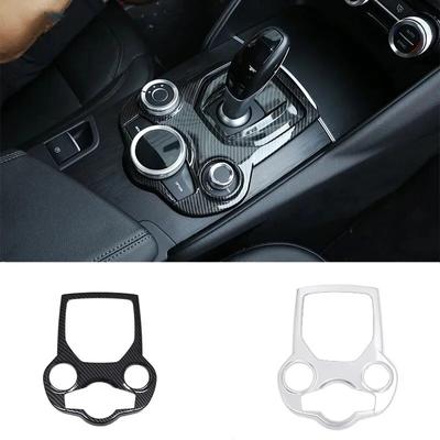 ABS Auto Center Control Shift Panel Trim Rahmen Fit Für Alfa Romeo Giulia Stelvio 2017- Auto Innen Zubehör