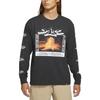 Nike Letter Brand Logo Print Round Neck Long Sleeve T-Shirt Men Tops Black DJ1141-010