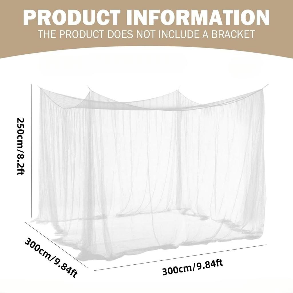 Outdoor Large Mosquito Net Tent 3M for Patio Camping Picnic Gazebo Insect Protection Shelter Canopy Mesh Enclosure for Garden Yard Events