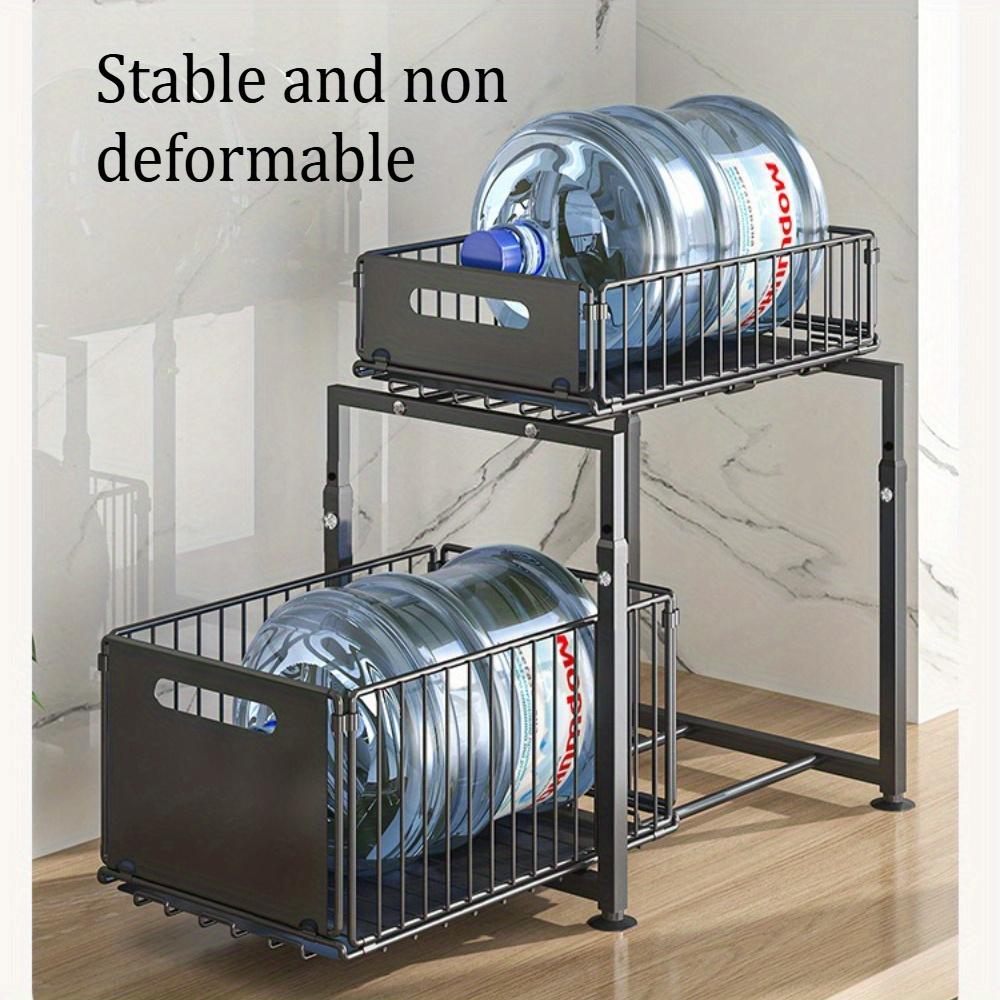 For Adjustable Under-Sink Organizer - Pull-Out Spice Rack & Storage Basket | Customizable Cabinet Shelf System