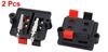 Uxcell Speaker Terminal Push Jack Spring Load Audio Cable Wire Socket 2 Position 2pcs