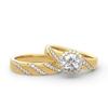 Luxus Mikro-Inlay Zirkon Set Ring Europäische und Amerikanische Damenmode Hochzeits Set Ring