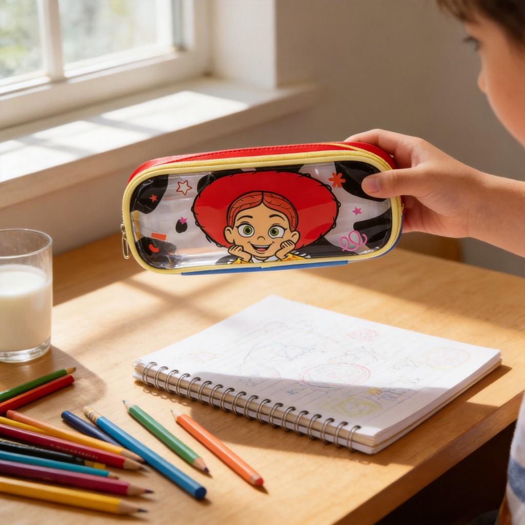 Astuccio Multi Scomparto Disney Toy Story Con Fronte Trasparente Per Cancelleria Bambini