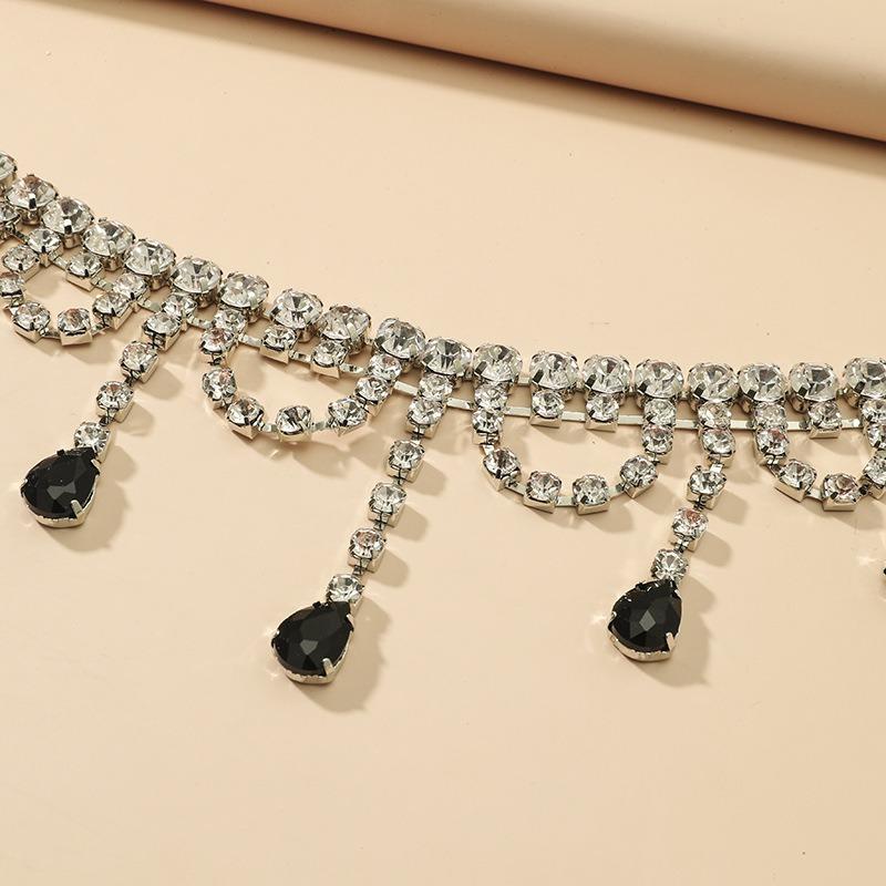 Meier Sparkling Diamond Multi-layer Tassel Necklace - Fashionable Vintage Court Style Statement Necklace