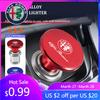 For 2026 Hot Sticker For Alfa Romeo Universal Car Aluminum Eject Button Cigarette Lighter Cover Giulietta 940 2010-20