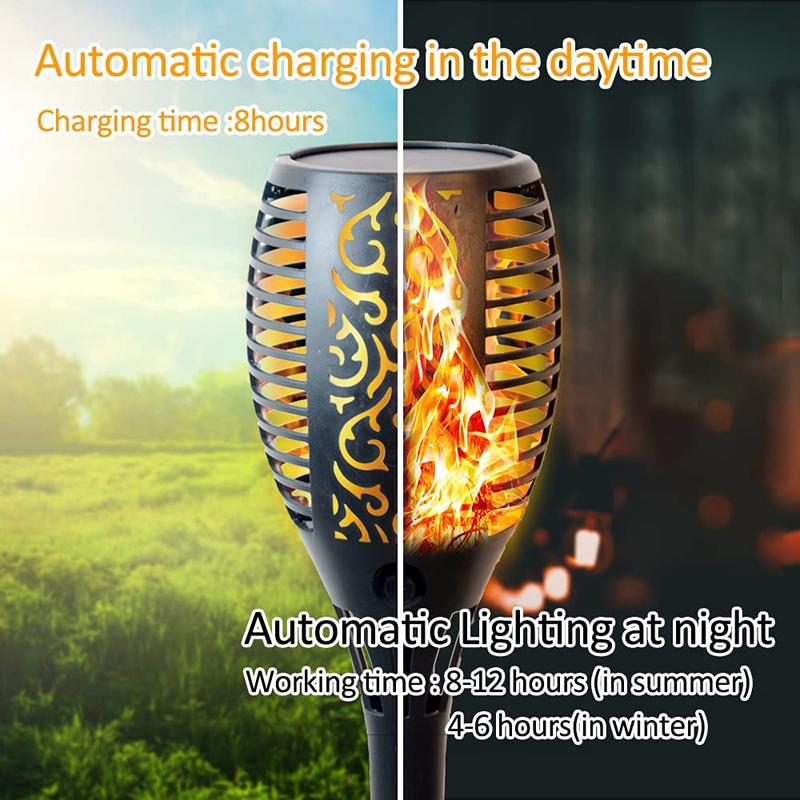 1pcs Solar Flame Ground Plug Light, 12led Torch Light, Outdoor Courtyard Garden Decoration Landscape Light, Waterproof Lawn Light