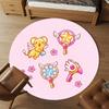 1 Stück Süßer Kawaii Runder Stuhlunterlage Büro Teppich - Rutschfest, Bodenschutzmatte für Büro, Schlafzimmer, Ideales Dekorationsgeschenk p0105028