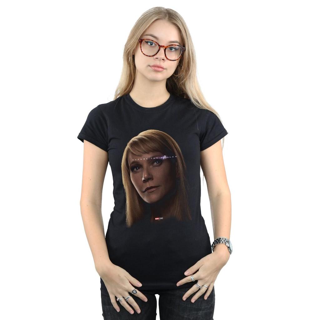 Marvel Womens/Ladies Avengers Endgame Avenge The Fallen Pepper Potts Cotton T-Shirt