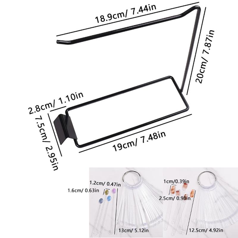 Nail Art Display Shelf False Nail Display Photo Stand Gel Nail Polish Card Display Stand Nail Storage Showing Shelf Tool
