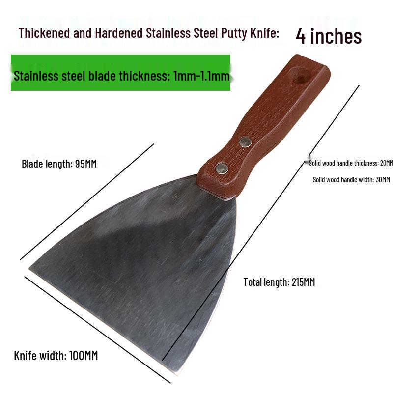 Stainless Steel Putty Knife Set: Scraper, Trowel, and Spatula for Painting and Wall Repair