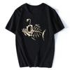 Pánské oblečení O-výstřih krátký rukáv pánské tričko streetwear rybí kostra hlubokomořská ryba kostra vtipné rybář rybářské tričko