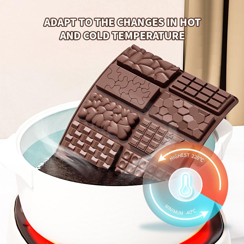 Molde de Barra de Chocolate de Dubái para Relleno Pistacho Moldes de Barra de Caramelo Pequeños Moldes de Silicona para Chocolate de Navidad para Barra Rellena Grueso