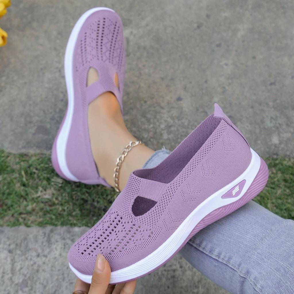 Fashion Women's Summer Sports Shoes, Simple Single-color Shoes, Solid-color Mom Shoes Series of Casual Sports Shoes