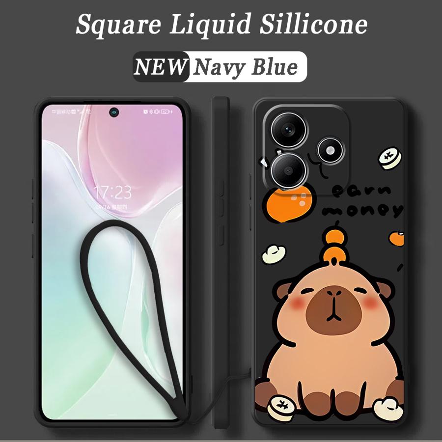 Cartoon Capybara Case for Xiaomi Redmi Note 15 Pro Plus 9 12S Note 14 13 12 8 11 14 9S 10 Lite 11S Phone Cover