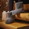 Dark Home Slippers, Woolen Highlander Slippers, Fluffy 39/40
