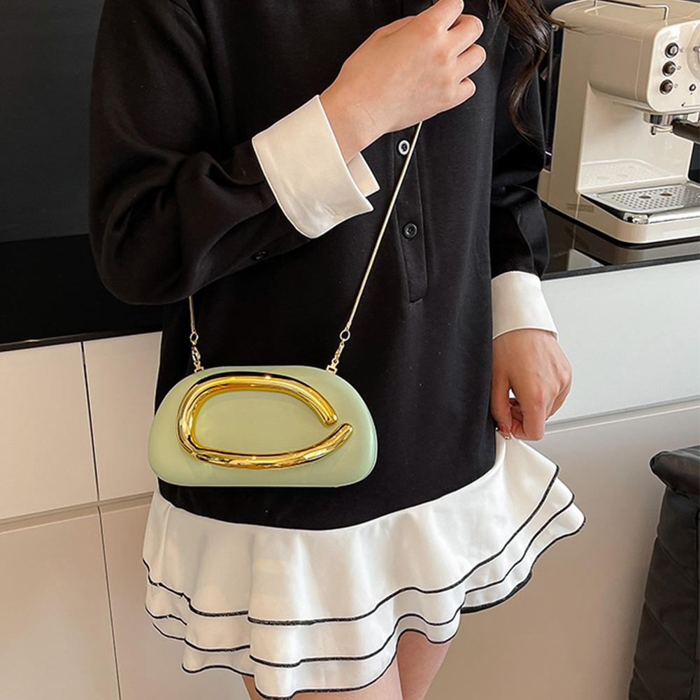 Women PU Leather Trendy Clutch Purses & Removable Strap Crossbody Shoulder Bag Hand-held Shoulder Clutch Bag for Wedding Party