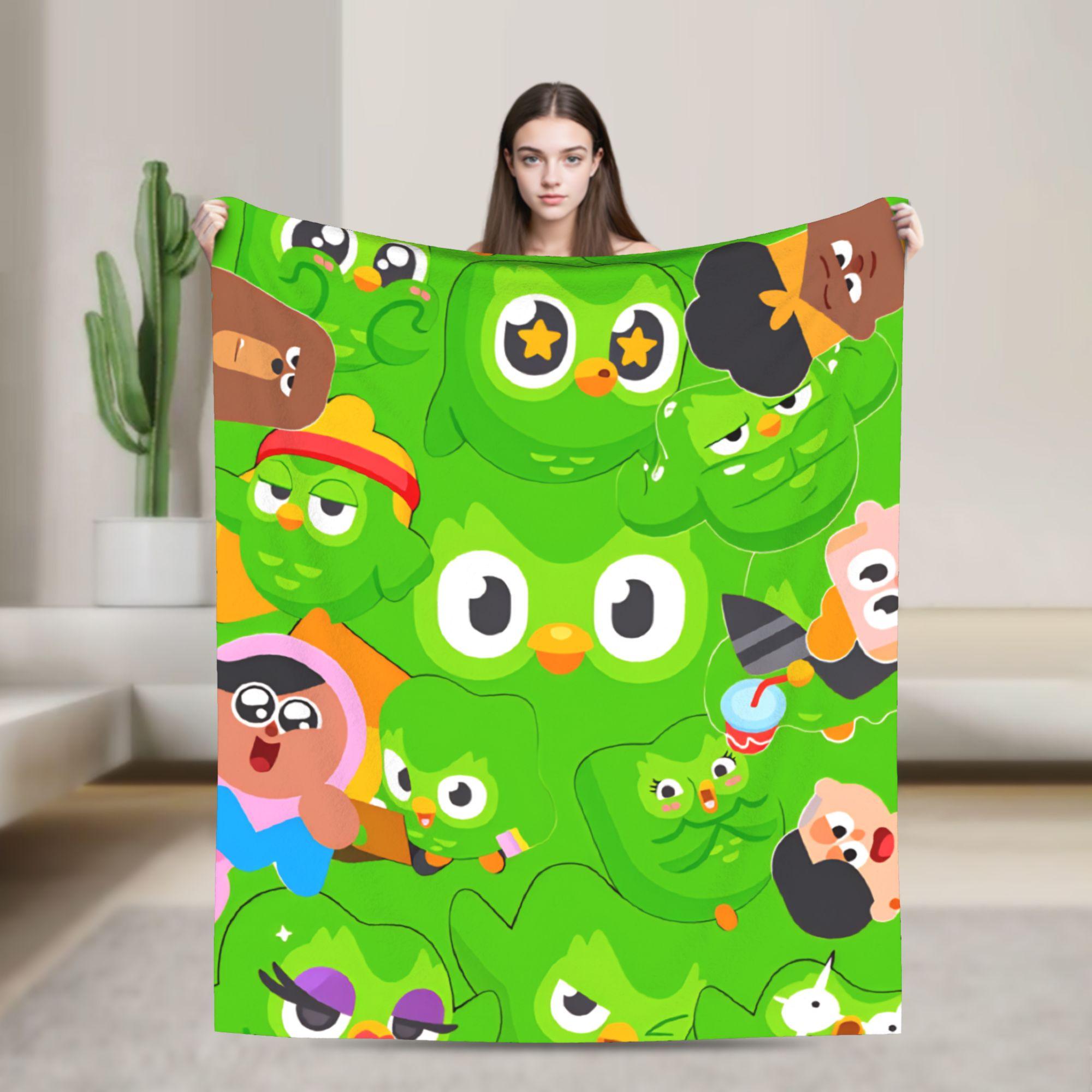 

Warm Blanket Picnic Duolingos Owl Throw Blanket Flannel Bedspread For Outdoor Pattern Sofa Bed Cover 130x150cm