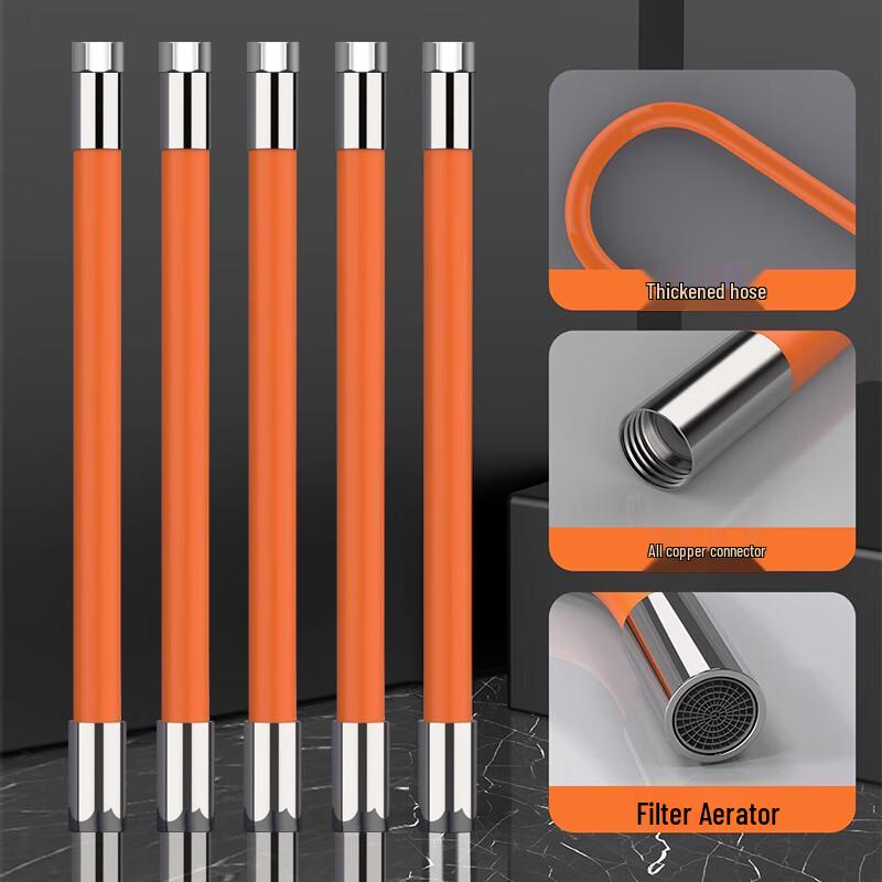 Stainless Steel Anti-Splash Faucet Hose Extension for Washing Machine and Shower Head