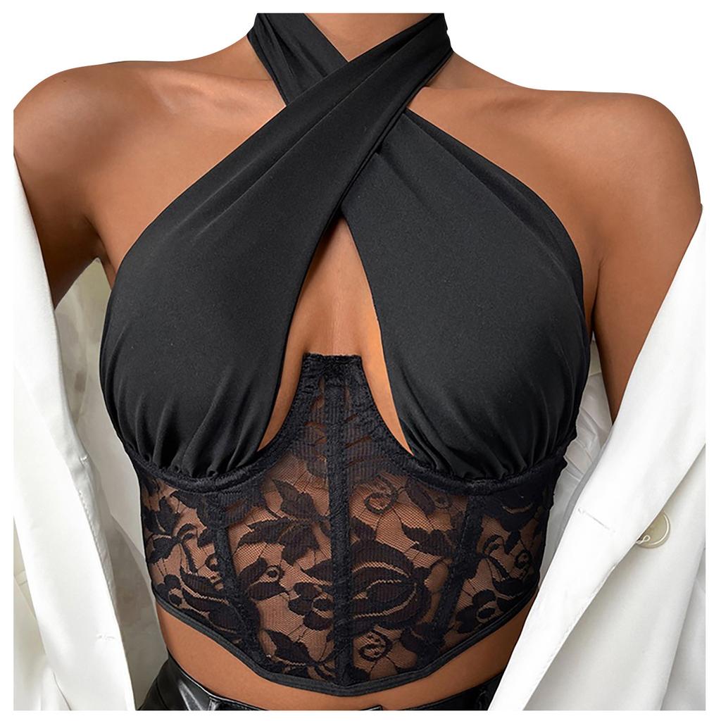 Dámská móda Ležérní Prošívaná krajka Kravata Zavinovačka Hrudník Ocelový prsten Dívčí vesta z rybí kosti