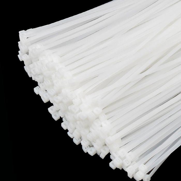 1000x Colliers de serrage nylon 300 x 4,8 mm autobloquants résistants UV - Blanc (AIMOONSA)