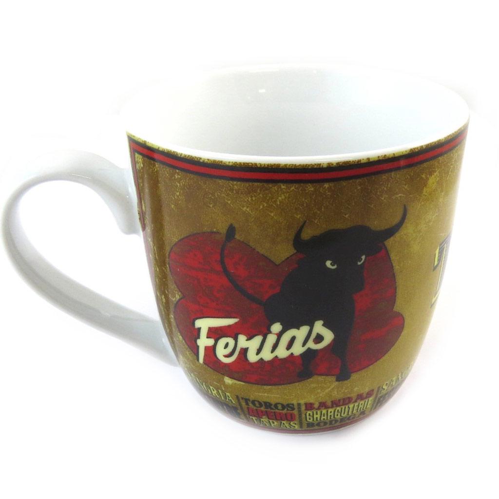 Les Trésors De Lily [N5664] - Porcelain Mug 'ToroTapas' Bull - 90x90 Mm