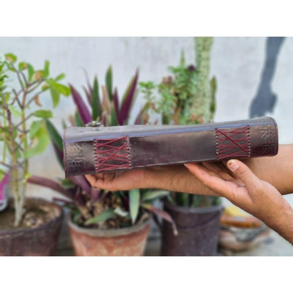 Handmade Tree of Life Leather Journal Diary Celtic Book of Shadow Wicca Vintage