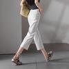 SOFSIL Women's High-Waisted White Straight-Leg Denim Jeans