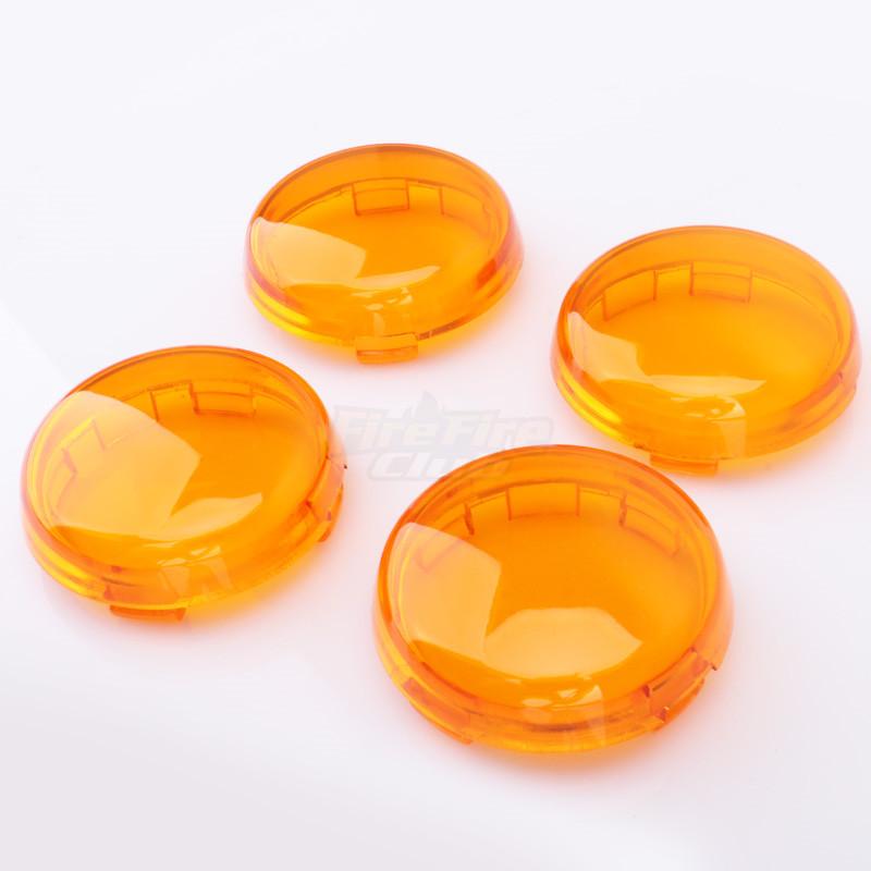 Black Red Yellow Motorcycle Indicator Lens Light Caps Cover For Harley Dyna Softail Electra Glide Road King Sportster 883 1200