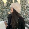 Korean Faux Fur Bucket Hat Warm Winter Fluffy Hats Trendy Luxury Plush Hat  Women