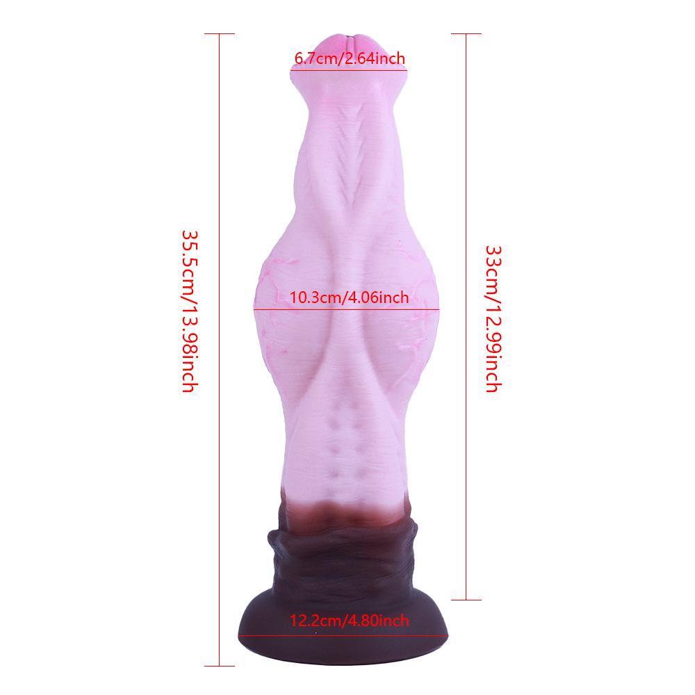 Men's Alien Silicone Penis Sleeve Horse Design Heating Foreplay Toy